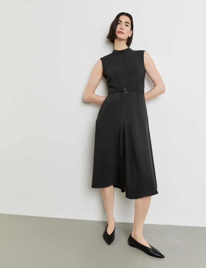 Gerry Weber Flowing dress with ties Kjole Svarte | HMSE2497