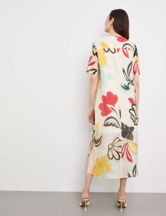 Gerry Weber Flowing midi dress with a floral print Kjole Multicolor | SOOQ2910