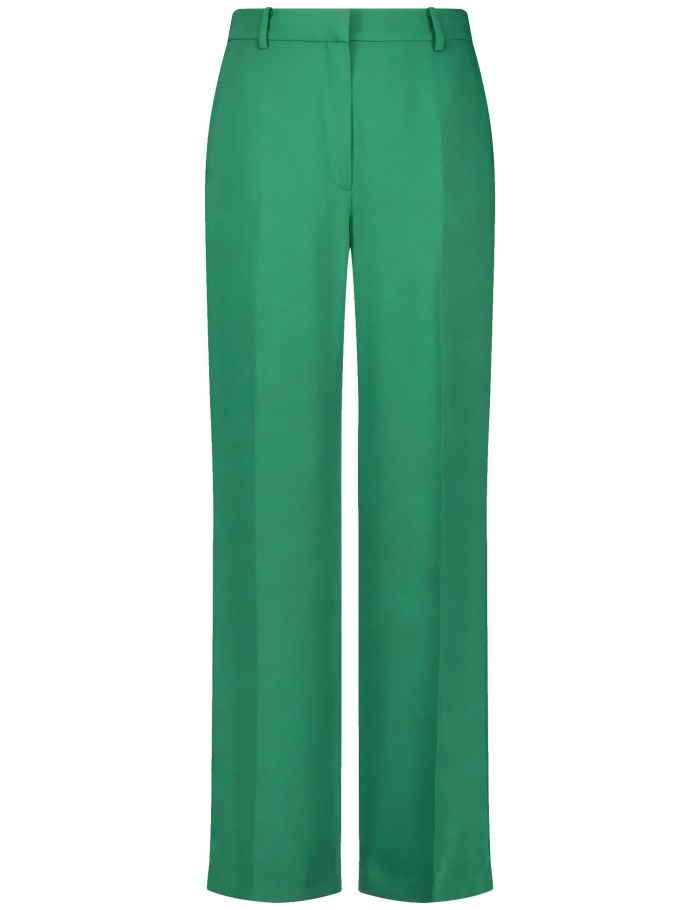 Gerry Weber Flowing trousers with pressed pleats Bukser Grønn | OCPX7878