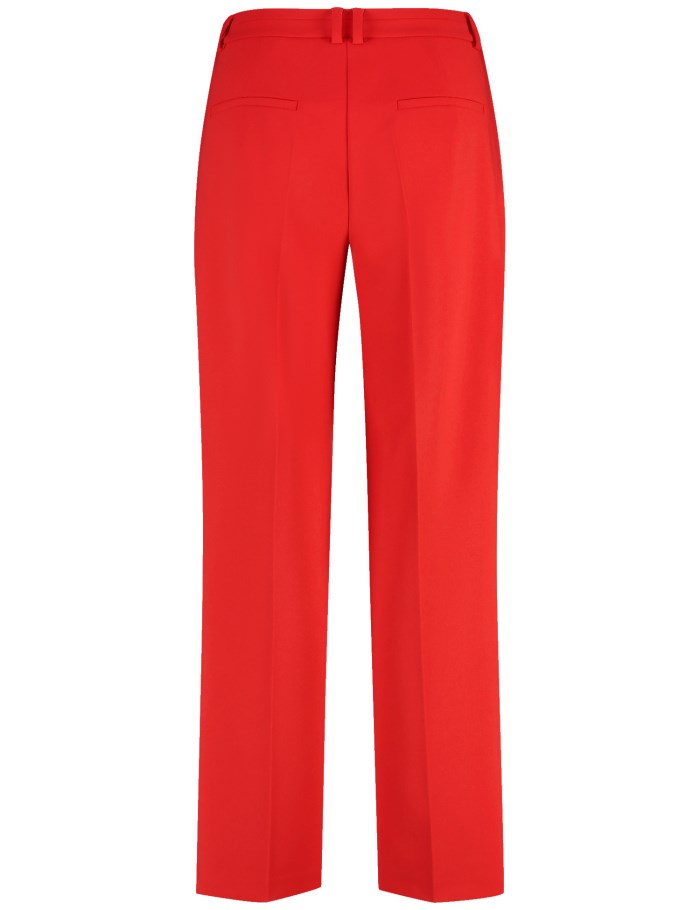 Gerry Weber Flowing trousers with pressed pleats Bukser Rød | LBPD3350