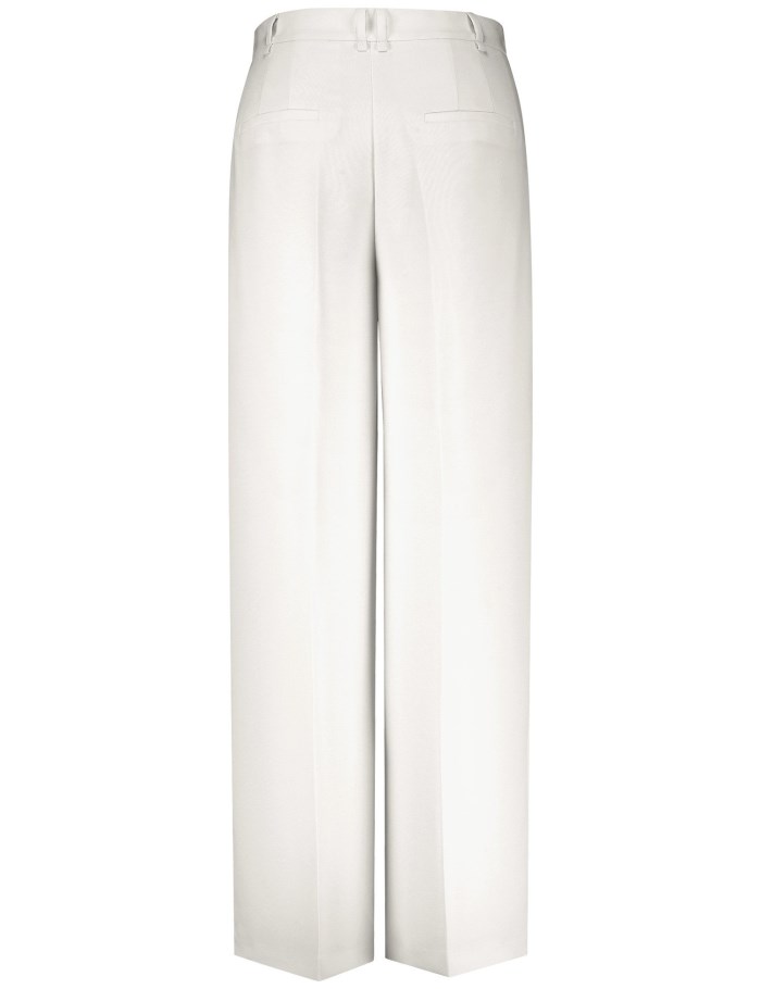 Gerry Weber Flowing trousers with pressed pleats Bukser Hvite | VZDX4689