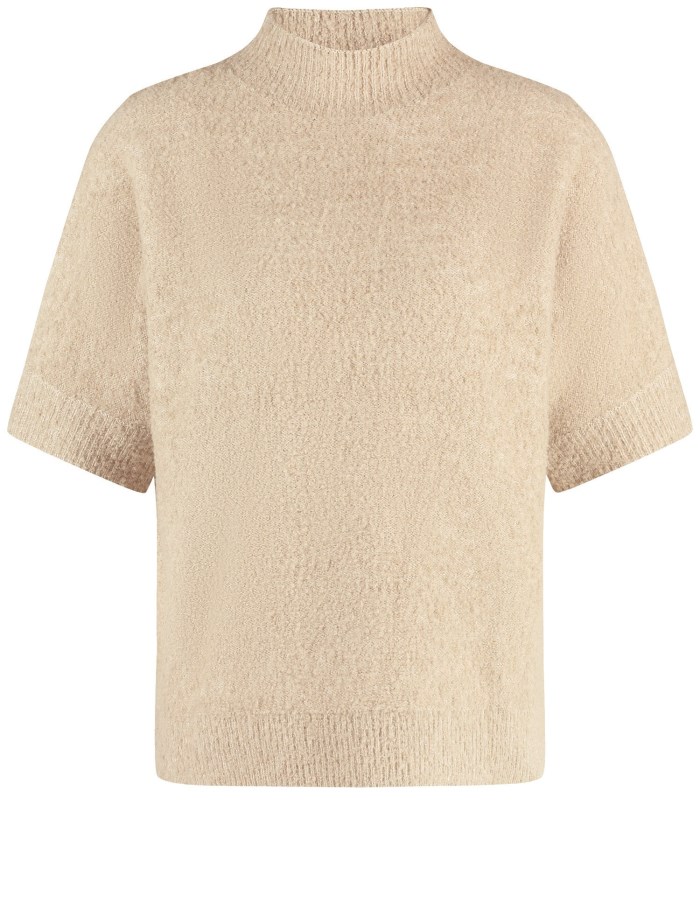 Gerry Weber Fluffy short sleeve jumper Strikkevarer Brune | DIVB7384