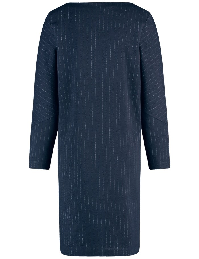 Gerry Weber Jersey dress with lurex stripes Kjole Blå | FVES9217