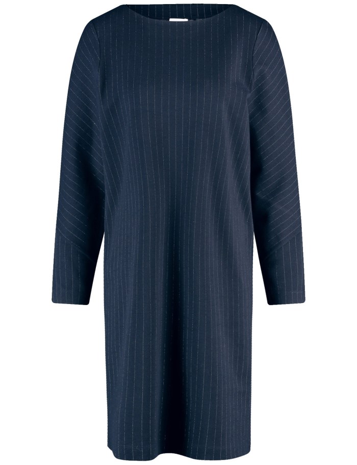 Gerry Weber Jersey dress with lurex stripes Kjole Blå | FVES9217