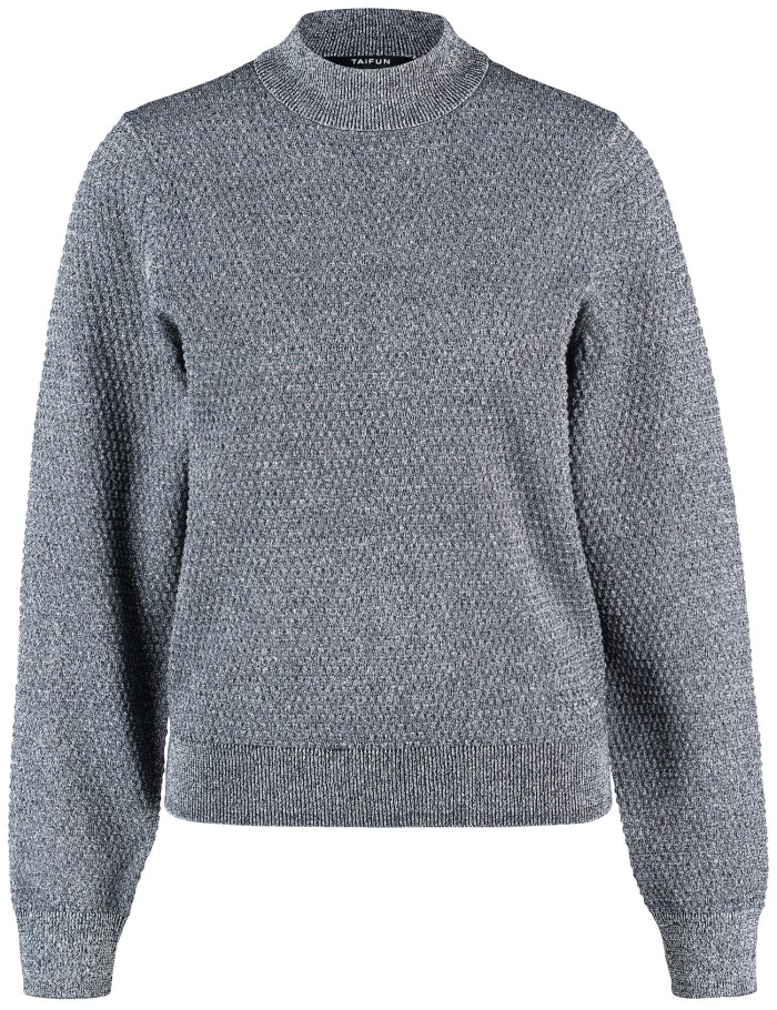 TAIFU Jumper in a textured knit Strikkevarer Grå | MJWU6801