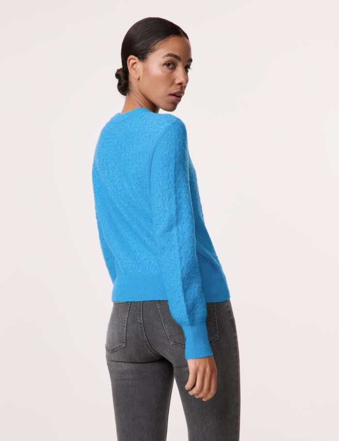 TAIFU Jumper in a textured knit Strikkevarer Blå | JQCG6163