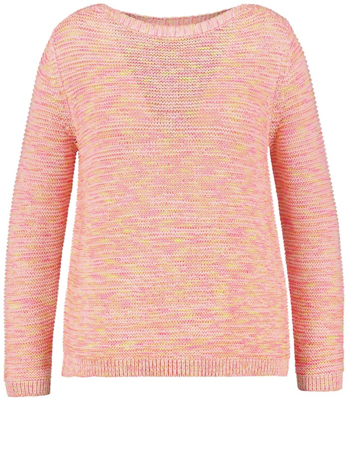 SAMOON Jumper made of multi-coloured yarn Strikkevarer Oransje | GGMS2076