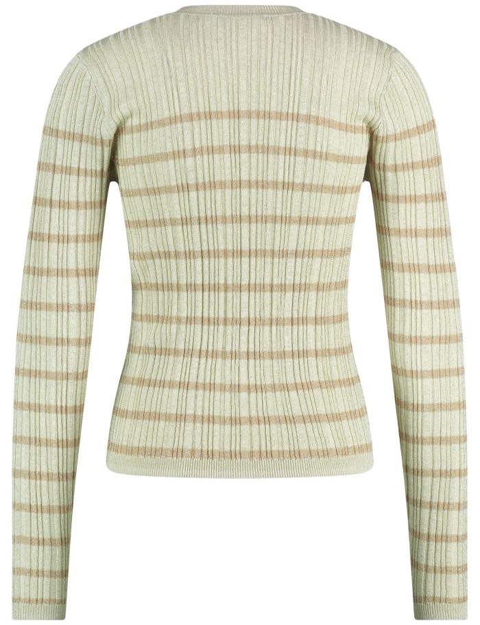 TAIFU Jumper with a glittering stripe pattern Strikkevarer Gull | CMYT1231