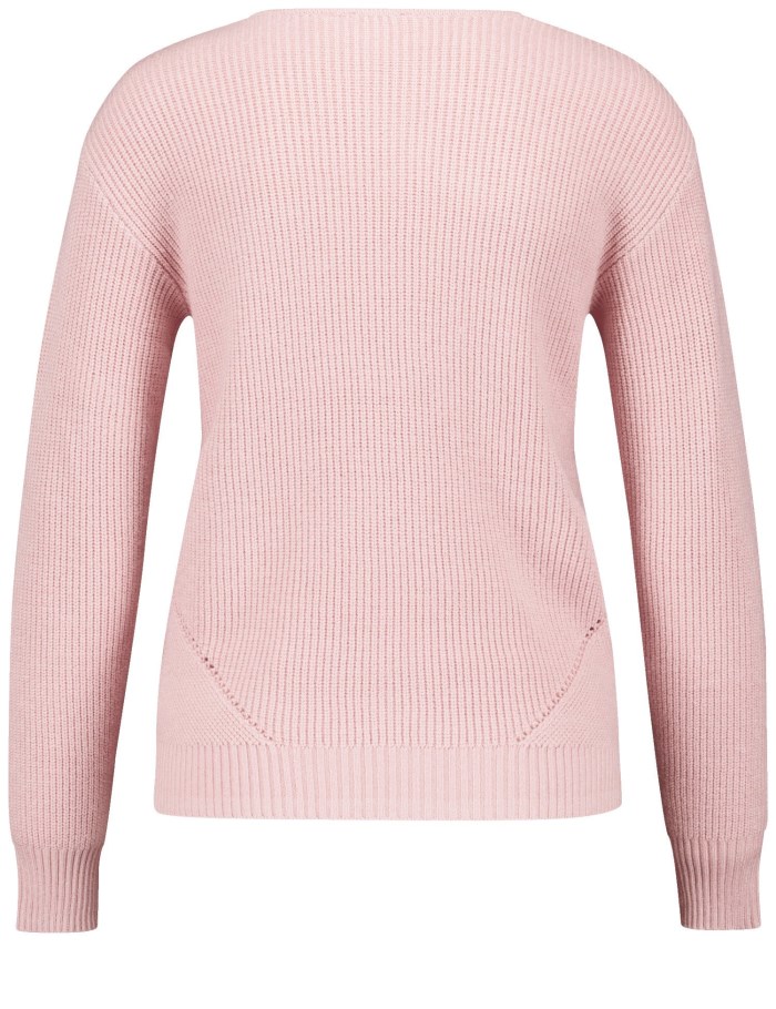 Gerry Weber Jumper with openwork details Strikkevarer Rosa | KXIO9348