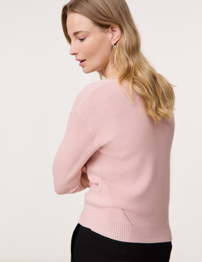 Gerry Weber Jumper with openwork details Strikkevarer Rosa | KXIO9348