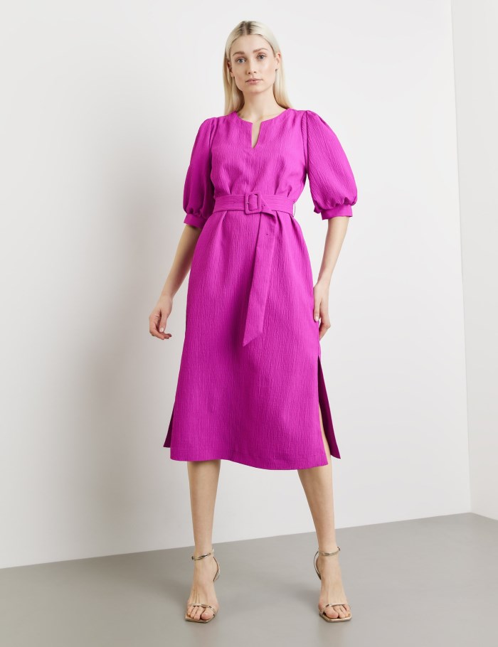 TAIFU Knee-length dress with balloon sleeves Kjole Rosa | JAZN3065