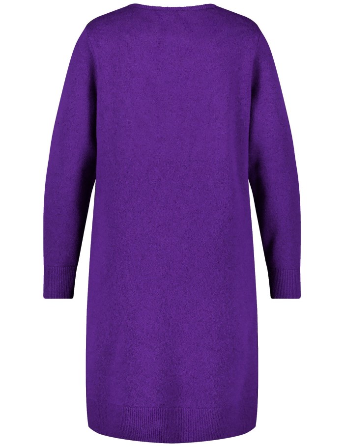 SAMOON Knee-length knitted dress Strikkevarer Lilla | VGQR3268