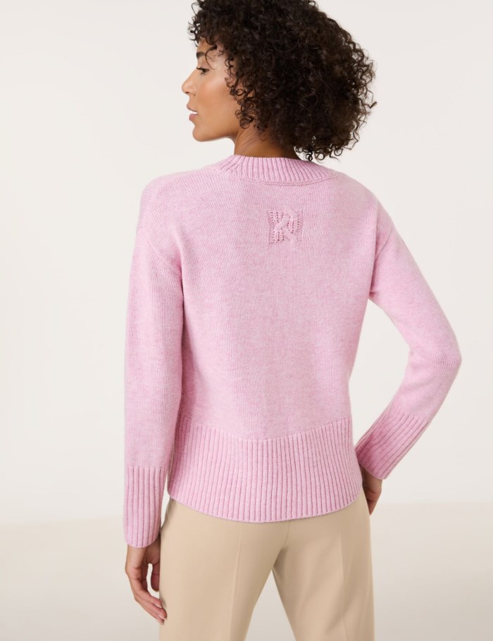 Gerry Weber Knitted jumper with a turtleneck Strikkevarer Rosa | LMBD2156