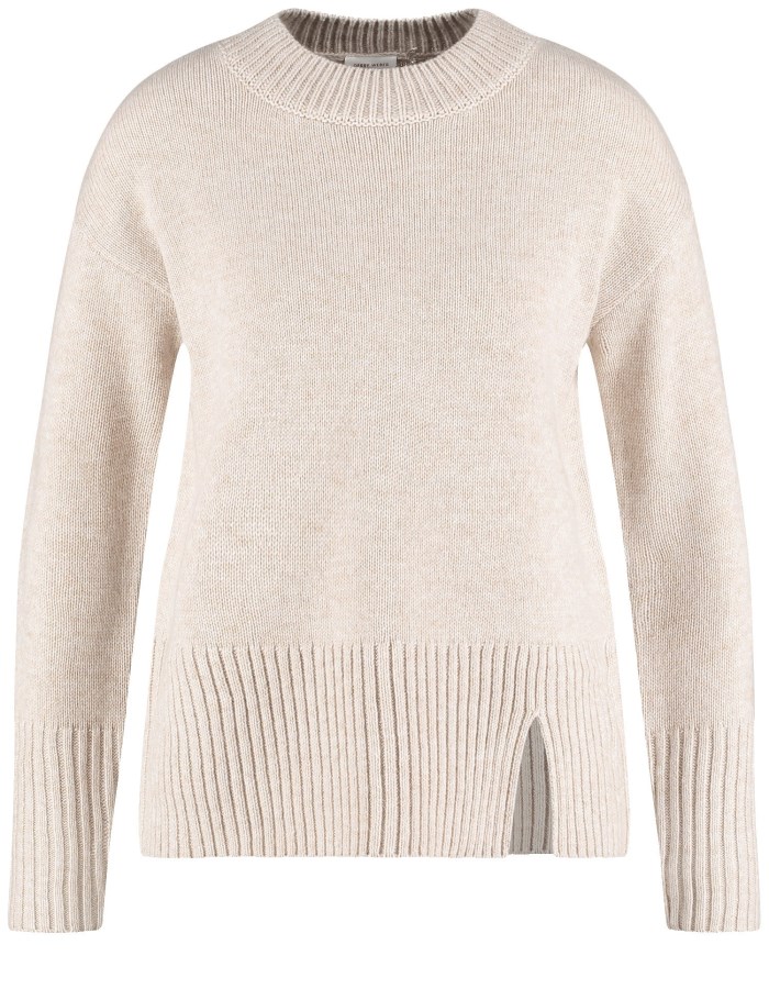 Gerry Weber Knitted jumper with a turtleneck Strikkevarer Beige | WIGI2391