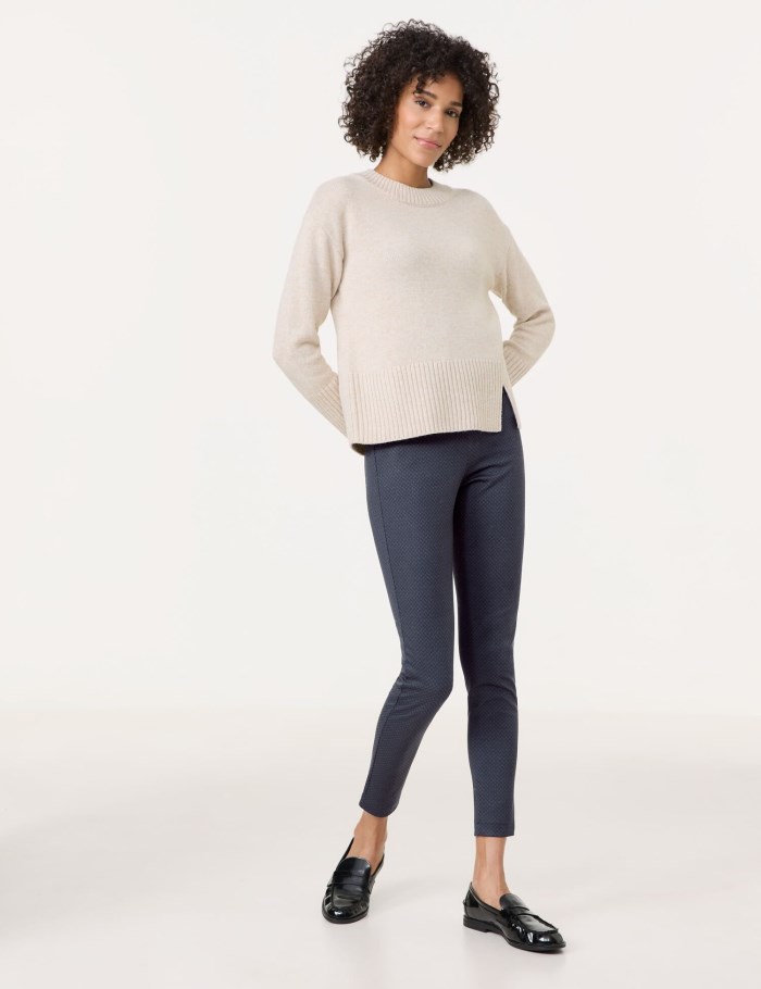 Gerry Weber Knitted jumper with a turtleneck Strikkevarer Beige | WIGI2391