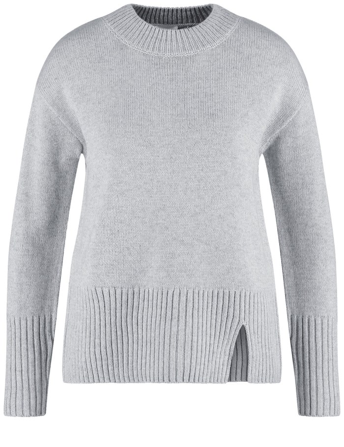 Gerry Weber Knitted jumper with a turtleneck Strikkevarer Grå | NLVE5445