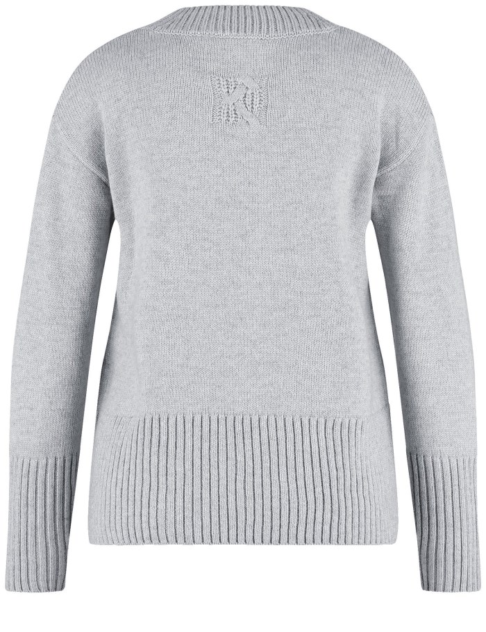 Gerry Weber Knitted jumper with a turtleneck Strikkevarer Grå | NLVE5445