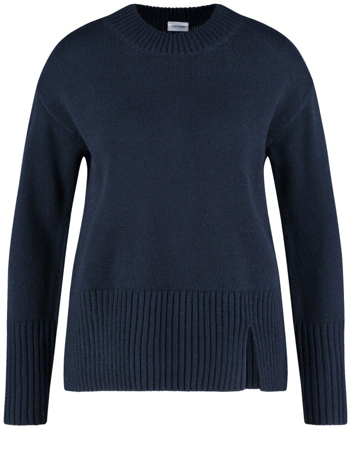 Gerry Weber Knitted jumper with a turtleneck Strikkevarer Blå | MAFY2223