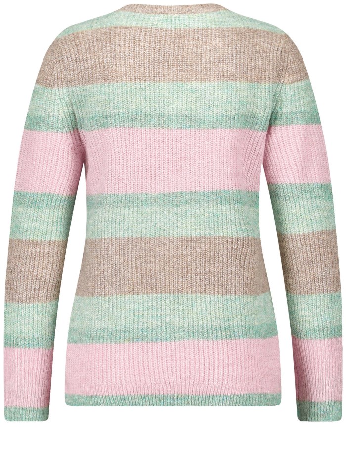 Gerry Weber Knitted jumper with block stripes Strikkevarer Multicolor | DHNR2799