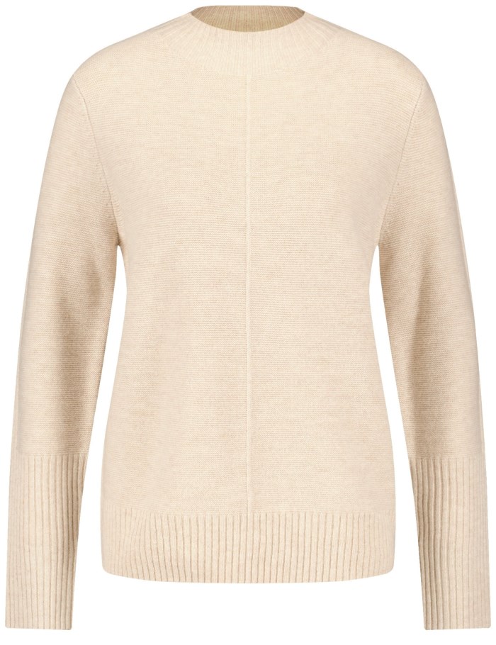 Gerry Weber Knitted jumper with wool Strikkevarer Beige | MVBS7554