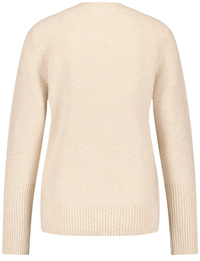 Gerry Weber Knitted jumper with wool Strikkevarer Beige | MVBS7554