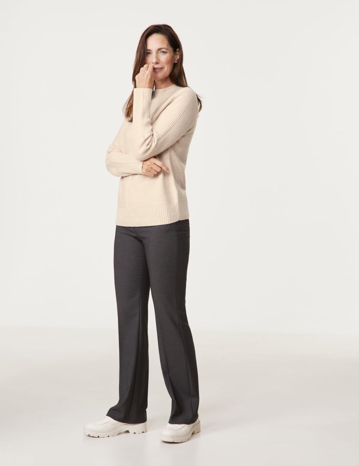 Gerry Weber Knitted jumper with wool Strikkevarer Beige | MVBS7554