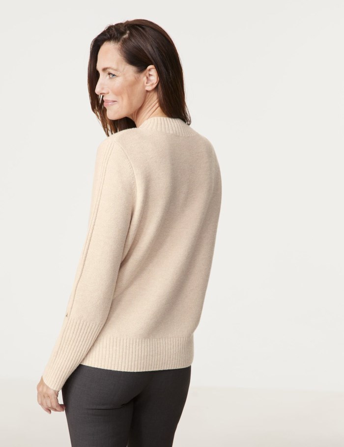 Gerry Weber Knitted jumper with wool Strikkevarer Beige | MVBS7554