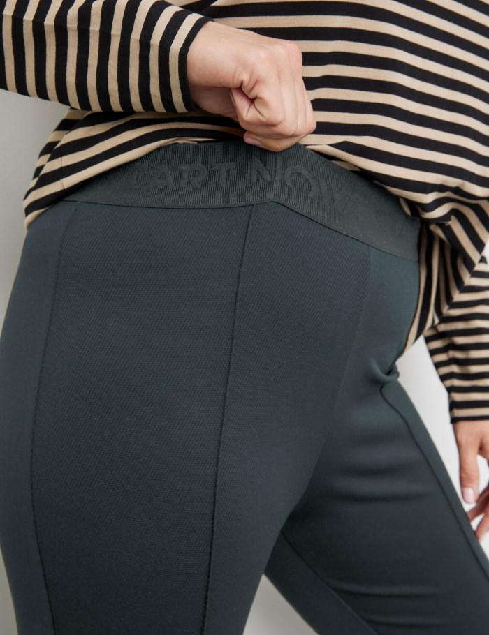 SAMOON Leggings made of interlock jersey Bukser Svarte | ARES2254