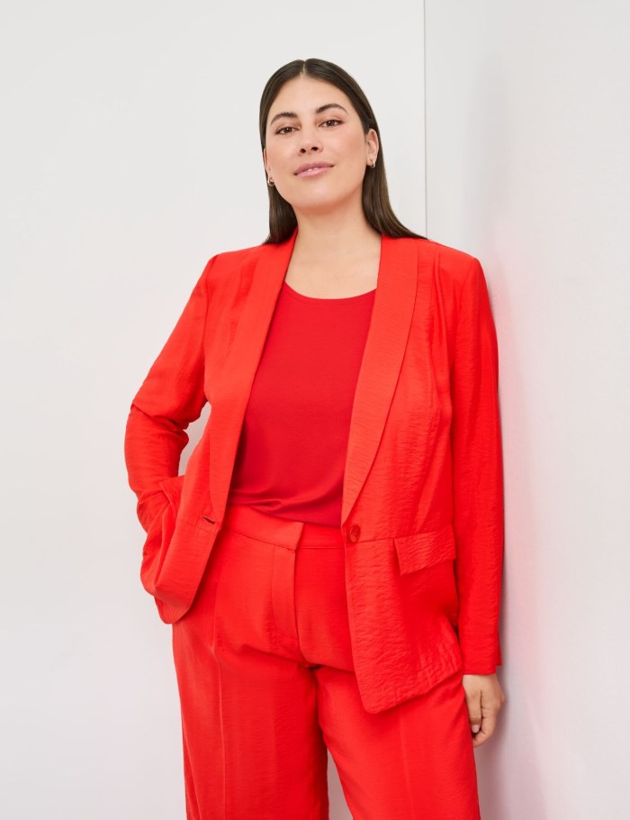 SAMOON Lightweight blazer Blazere Rød | VKNZ4697