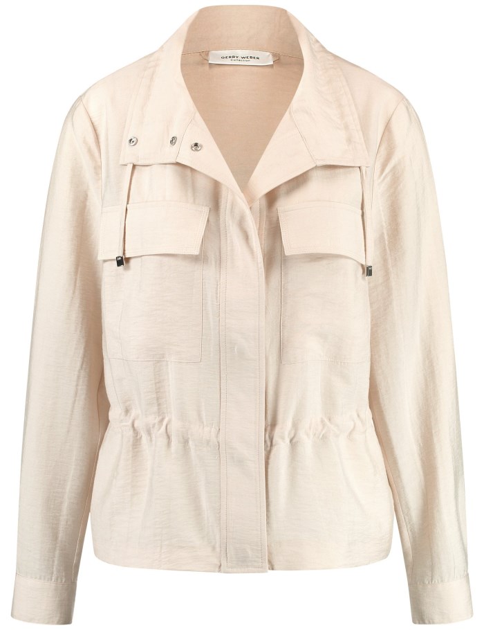 Gerry Weber Lightweight blazer jacket with a drawstring Jakker Beige | OPCF0504