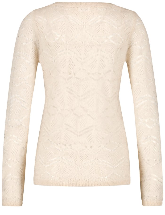 Gerry Weber Lightweight openwork knit jumper Strikkevarer Beige | VAKQ2125