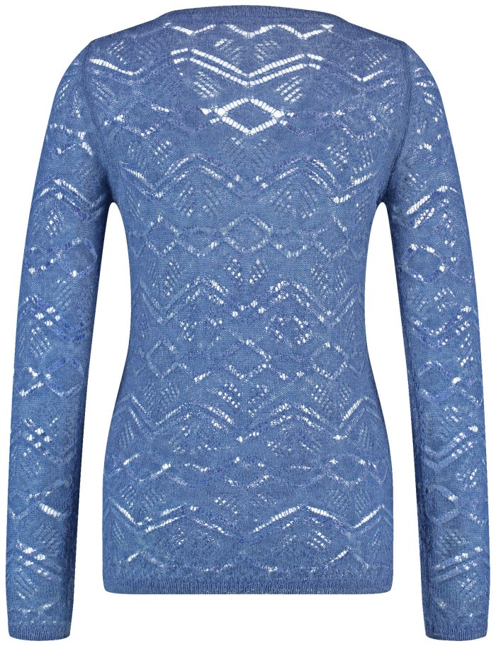 Gerry Weber Lightweight openwork knit jumper Strikkevarer Blå | TCPP2357