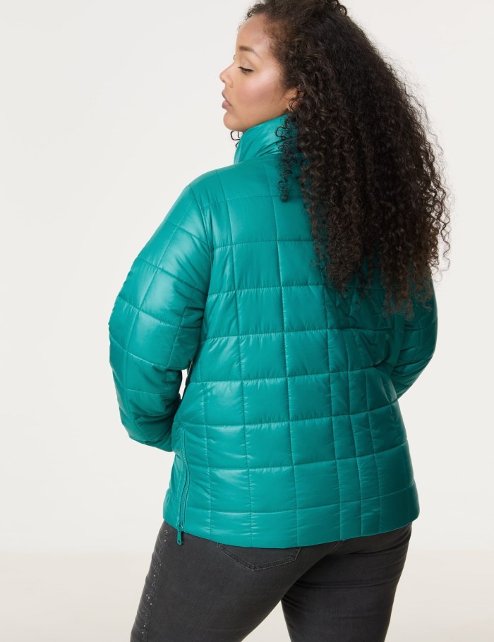 SAMOON Lightweight quilted jacket Jakker Blå | KPAN2708