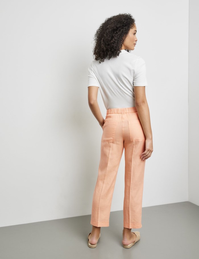 Gerry Weber Linen trousers KIR꞉STY CITYSTYLE Bukser Oransje | FMZS3732