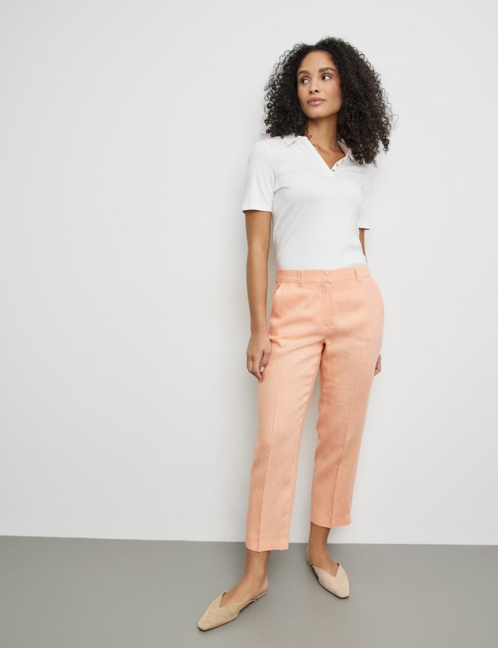 Gerry Weber Linen trousers KIR꞉STY CITYSTYLE Bukser Oransje | FMZS3732