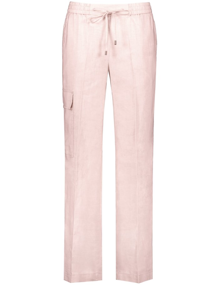 Gerry Weber Linen trousers MIR꞉JA WIDE LEG Bukser Rosa | FLOM3877