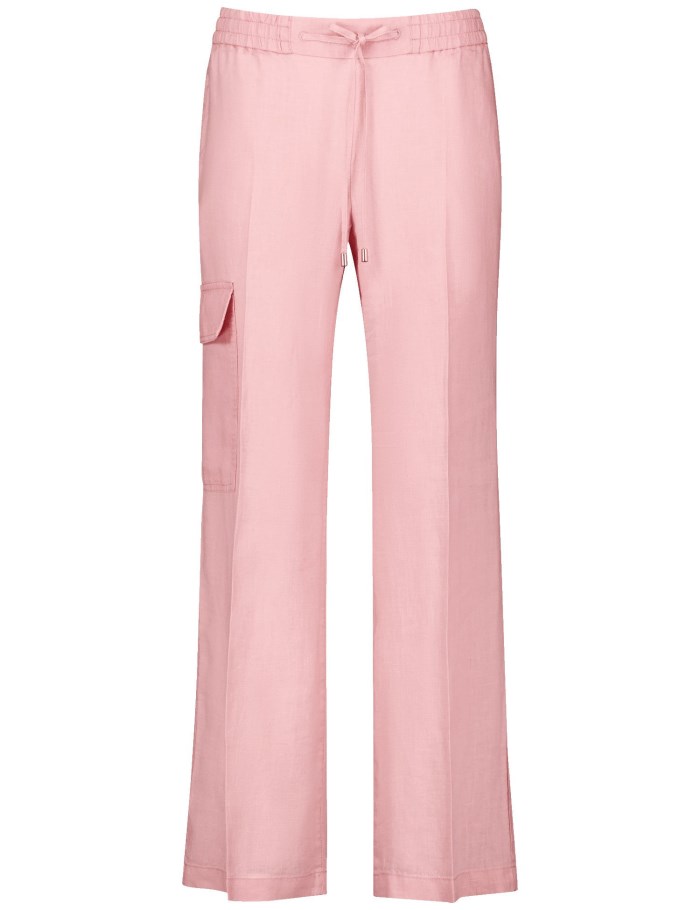 Gerry Weber Linen trousers MIR꞉JA WIDE LEG Bukser Rosa | PJHK1202