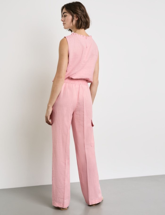 Gerry Weber Linen trousers MIR꞉JA WIDE LEG Bukser Rosa | PJHK1202