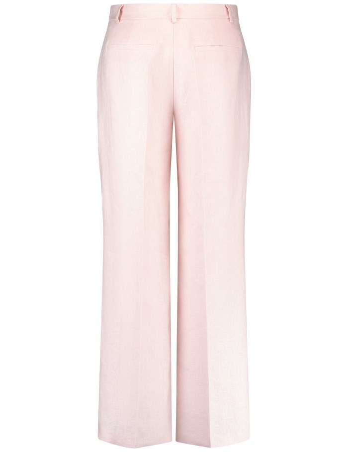 Gerry Weber Linen trousers with pressed pleats Bukser Rosa | VJYF5741