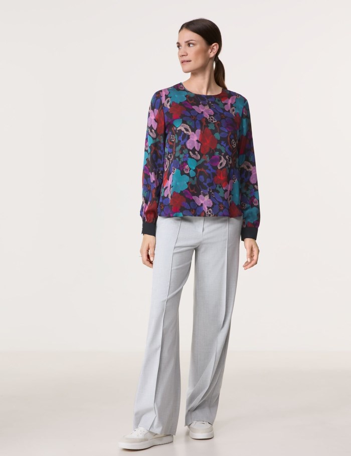 Gerry Weber Long sleeve blouse with a floral pattern Bluse Multicolor | SCEA6273