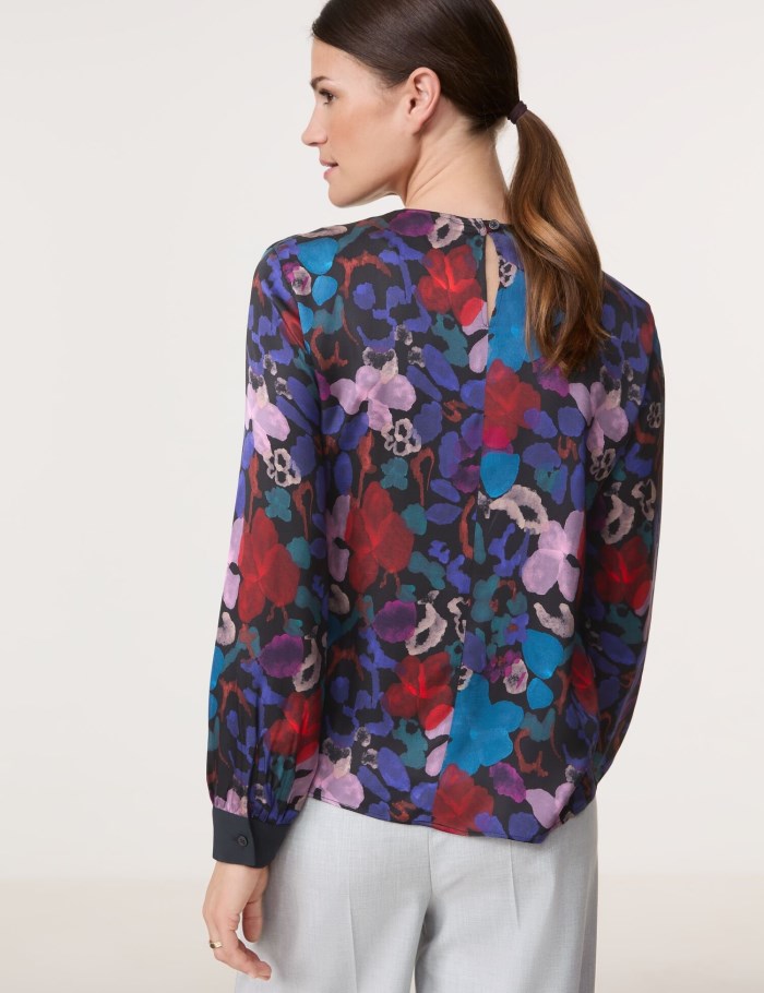 Gerry Weber Long sleeve blouse with a floral pattern Bluse Multicolor | SCEA6273