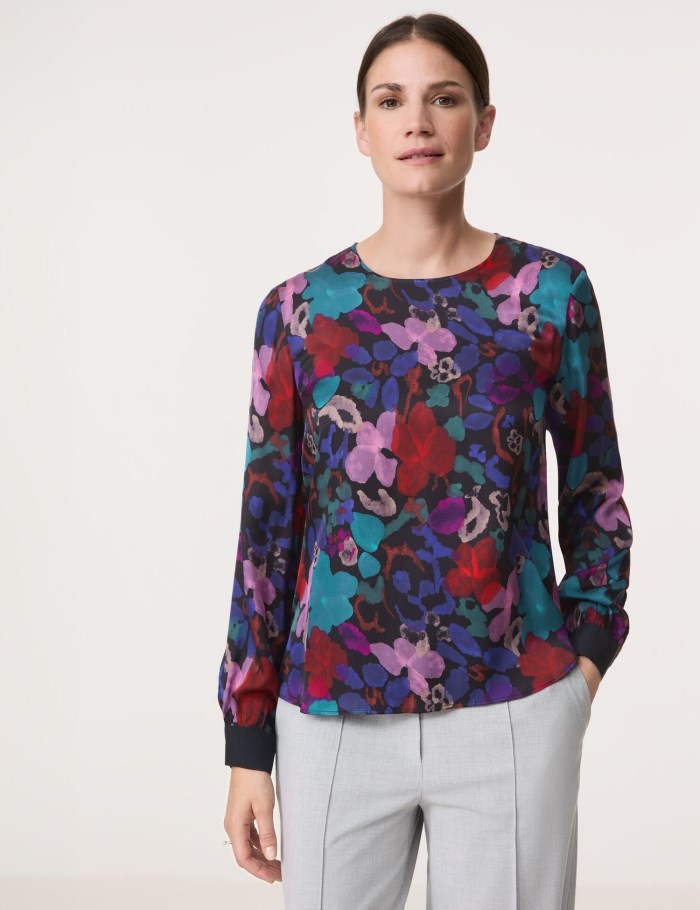 Gerry Weber Long sleeve blouse with a floral pattern Bluse Multicolor | SCEA6273