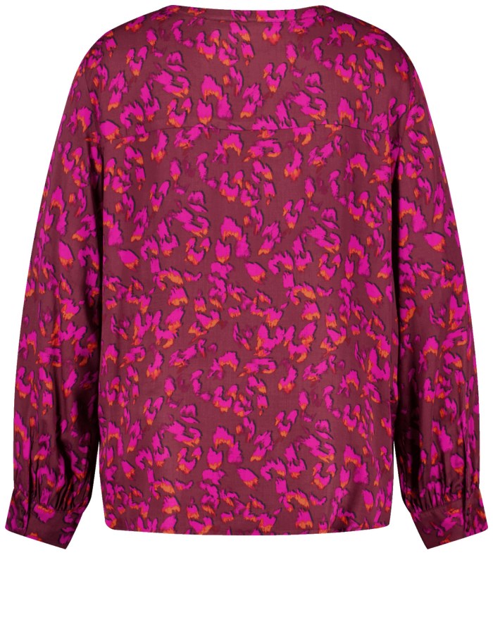 SAMOON Long sleeve blouse with an all-over print Bluse Rosa | KRUP0936