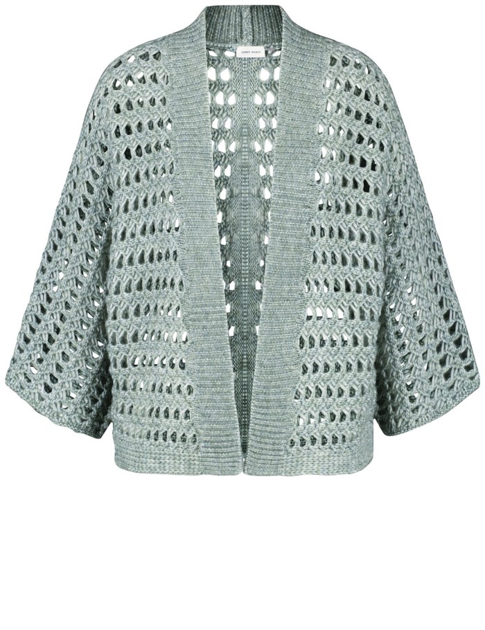 Gerry Weber Loose, openwork cardigan Strikkevarer Grønn | IBNZ4613