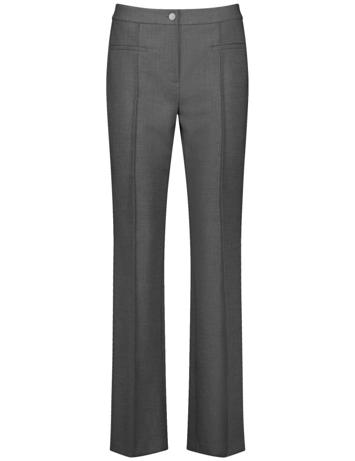 Gerry Weber MAR꞉LIE FLARED FIT cloth trousers Bukser Grå | ZQJJ3194