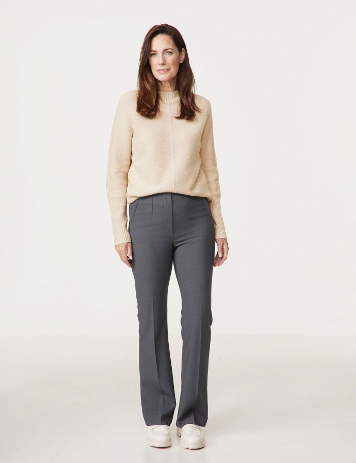 Gerry Weber MAR꞉LIE FLARED FIT stretch trousers Bukser Grå | FXRC5774