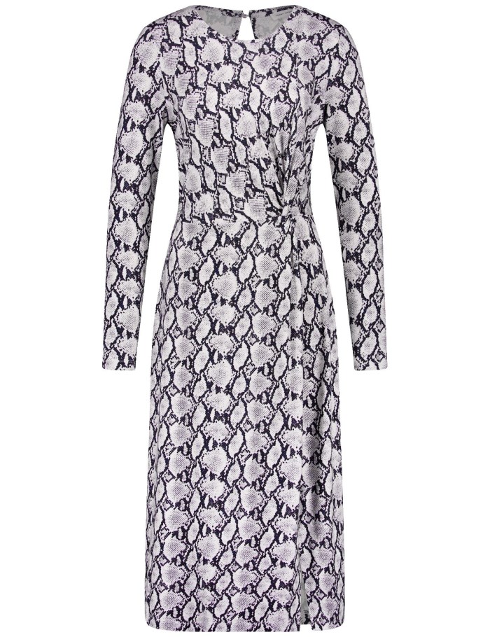 Gerry Weber Midi dress with a knotted detail Kjole Blå | SBYY3351