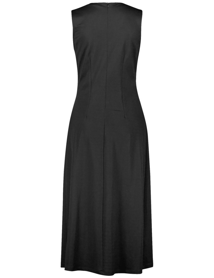 Gerry Weber Midi dress with a knotted detail Kjole Svarte | VWYQ0076