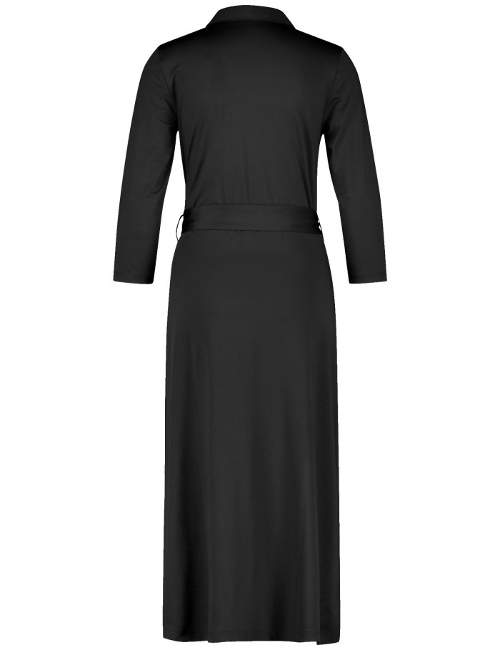 Gerry Weber Midi dress with a wrap effect Kjole Svarte | VJXV5690