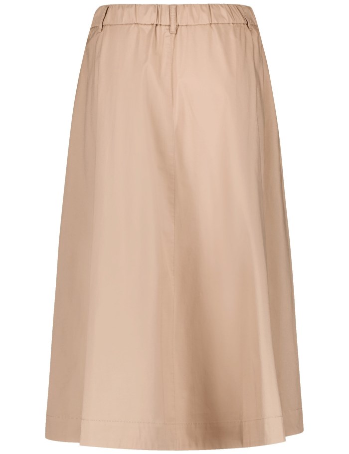 Gerry Weber Midi skirt with waist pleats Skjørt Beige | WNXR5035